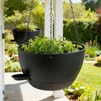 WOUSIWER Self Watering Hanging Planters, 2 Pack 10'' Plastic Pots - Image 2