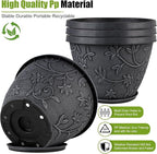 4 Pack 12 Inch Large Flower Pots - Image 6