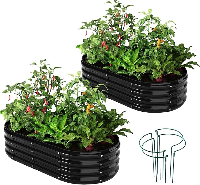 Galvanized Metal Planter Raised Garden Bed Kit by ZFHgarden