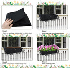 2PCS 24Inch Rectangle Window Box Liner Felt Planter Basket Liner Insert Black - Image 5