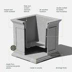 Veradek Brixton Series Cube Plastic Planter - Image 3