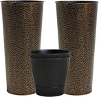 Worth 2 Pack 28" Tall Narrow Metal Planter by WORTH