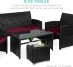 Best Choice Products Set of 2 Wicker Ottomans, Additional Seating, Side Table - Image 7