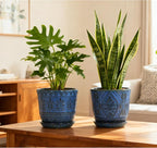 Gepege Beaded Ceramic 6 Inch Planter Set of 2 - Image 5