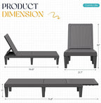 Greesum Outdoor Chaise Lounge Chairs Set of 4 - Image 2