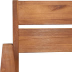 SAFAVIEH Outdoor Collection Hestia Natural Brown Acacia Solid Wood 7-Piece - Image 5