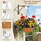 Metal 10 inch Round Planter, 4 Pack Hanging Wire Basket - Image 6
