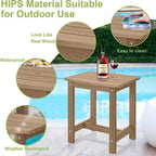 Y&M Outdoor Side Table, HIPS Adirondack Small Single Table, Waterproof Square - Image 4