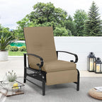 Oakcloud Adjustable Outdoor Lounge Chair Metal Patio Relaxing Recliner Chair - Image 2
