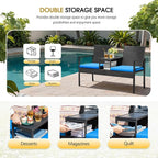 Devoko Patio Conversation Sets Outdoor Loveseat - Image 3