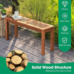 Tangkula Patio Wood Bench, 2-Person Solid Wood Bench - Image 6
