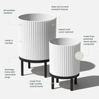 Veradek Demi Series Round Planter w/Stand - Image 2