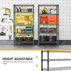1250 lbs 5 Tier Shelf Metal Storage Shelves Shelving Wire Rack Heavy Duty - Image 6