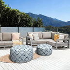LVTXIII Outdoor Inflatable Ottoman, Fade-Resistant Round Footrest Stool D31”x - Image 6