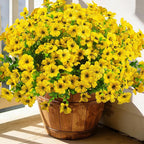 20 Bundles Artificial Flowers for Outdoors, UV Resistant Fake Plants Flowers by Grunyia