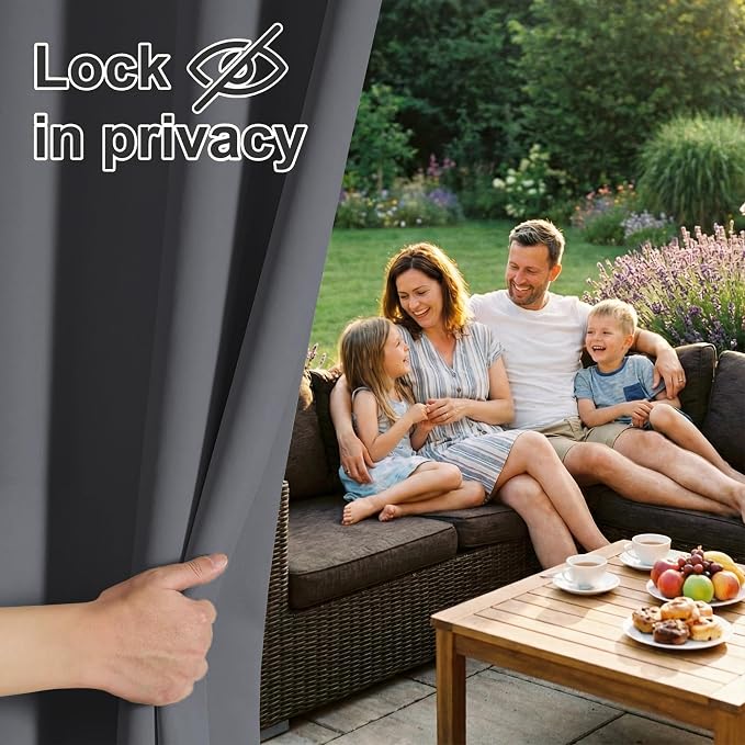 RYB HOME Outdoor Curtains Waterproof - Image 3