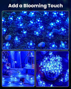 Brightown 2 Pack Total 52FT 120 LED Solar Flower String Lights - Image 7