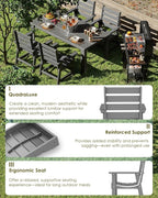 GREENVINES Outdoor Dining Chairs Set of 2 | HDPE | Patio Chair | All-Weather | - Image 5