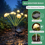 4 Pack 32LED Solar Garden Lights, 8 Lighting Modes Swaying Mushroom Lights - Image 3