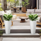 Kante Tall Round Planter Set of 2, 23 Inch Tall Decorative Planter Pots - Image 5