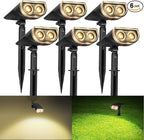 Consciot Christmas Solar Spot Lights Outdoor, IP67 Waterproof 2-in-1 Solar by Consciot