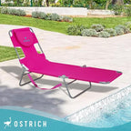 Ostrich Beach Lounge Chair, Folding & Reclining Outdoor Chaise Lounger - Image 2