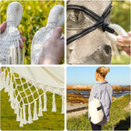 JoyView Boho Macrame Single Hammock - Image 4