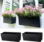 LaLaGreen Wall Planters for Outdoor Black Self Watering System Hanging Plant by L%C3%A1L%C3%A1Green