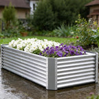 Galvanized Raised Garden Bed Kit Outdoor Patio, Deep Root Box Planter - Image 6