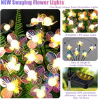 Solar Garden Lights Outdoor, New Upgraded 4-Pack Firefly Solar Lights - Image 3