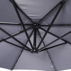 Flash Furniture Sedona Round Solar Cantilever Umbrella, Commercial Grade - Image 11