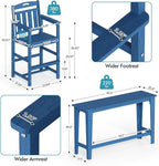 Ciokea 3 Pcs Outdoor Bar Height Table Set, Heavy-Duty All-Weather HDPE Patio - Image 3