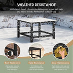 WestinTrends Malibu Low Outdoor HDPE Square Patio Coffee Table - Image 4