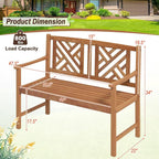 Giantex Outdoor Wooden Garden Bench - Image 3