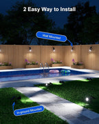4 Pack Solar Spotlights Outdoor Waterproof - Image 9