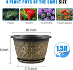 10 Inch Plant Pots, 4 Pack Flower Pots Outdoor - Image 3