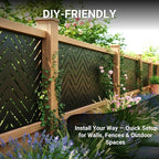 Metal Privacy Screen Outdoor – 6FT Freestanding Decorative Steel Panel - Image 5