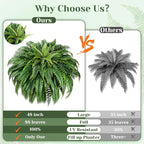 MARTINE MALL 2Pcs 48'' Fake Ferns Look Real Artificial Ferns - Image 2