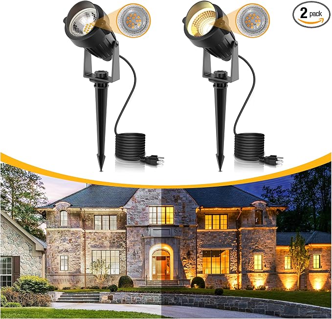 L LOHAS LED 5W Dusk to Dawn Outdoor Lighting, Auto On/Off 3000K Landscape by LLOHASLED