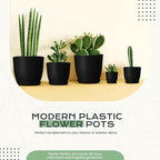 Utopia Home - Plant Pots Indoor - 7/6.6/6/5.3/4.8 Inches Home Decor Flower Pots - Image 5