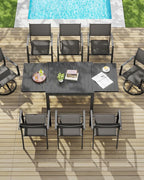 Patio Aluminum Extendable Dining Table, Never-Rust Expandable Outdoor Dining - Image 4