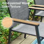 PHI VILLA 5 Pieces Outdoor Patio Dining Set - Image 6