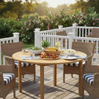 Tangkula 44" Round Outdoor Dining Table - Image 4