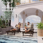 Patio Chaise Lounge Chair Set of 4, Oversized Lounge Chair Outdoor - Image 7
