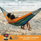 Lazy Daze Hammocks Handwoven Mayan Hammock, 10.5 FT Soft Rope Double Hammocks - Image 5