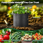 T4U 10 Gallon Grow Bags, Fabric Pots - Image 3