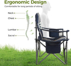 ALPHA CAMP Heavy Duty Camping Chair 500LBS Capacity, Oversized Folding Chair - Image 9