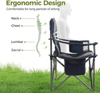 ALPHA CAMP Heavy Duty Camping Chair 500LBS Capacity, Oversized Folding Chair - Image 5