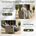 LayinSun Oversized Wicker Outdoor Swivel Glider Recliner - Image 5