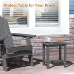 LUE BONA Outdoor Side Table Set of 2, HDPS Small Outdoor Table, Adirondack Side - Image 5